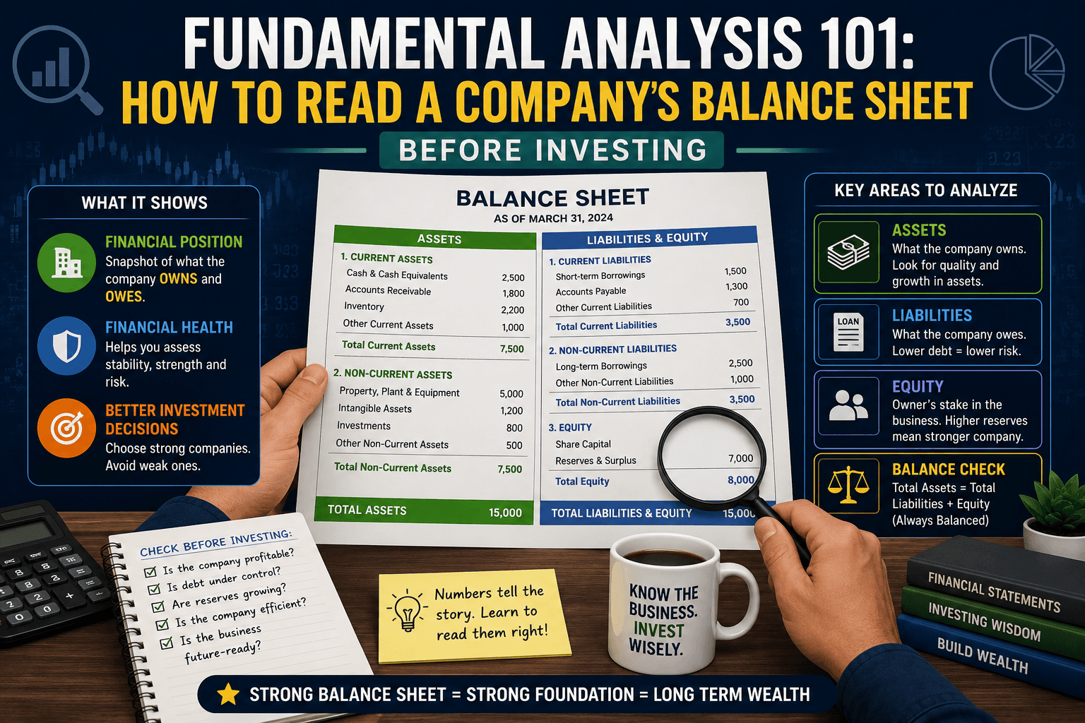 Fundamental Analysis 101: How to Read a Company's Balance Sheet Before Investing
