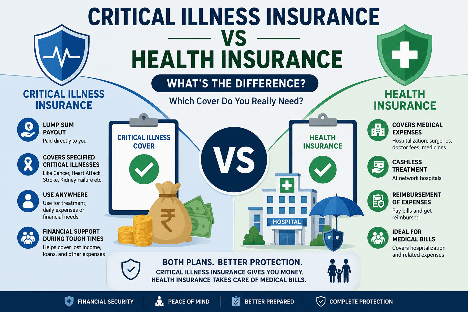 Critical Illness Insurance vs Health Insurance