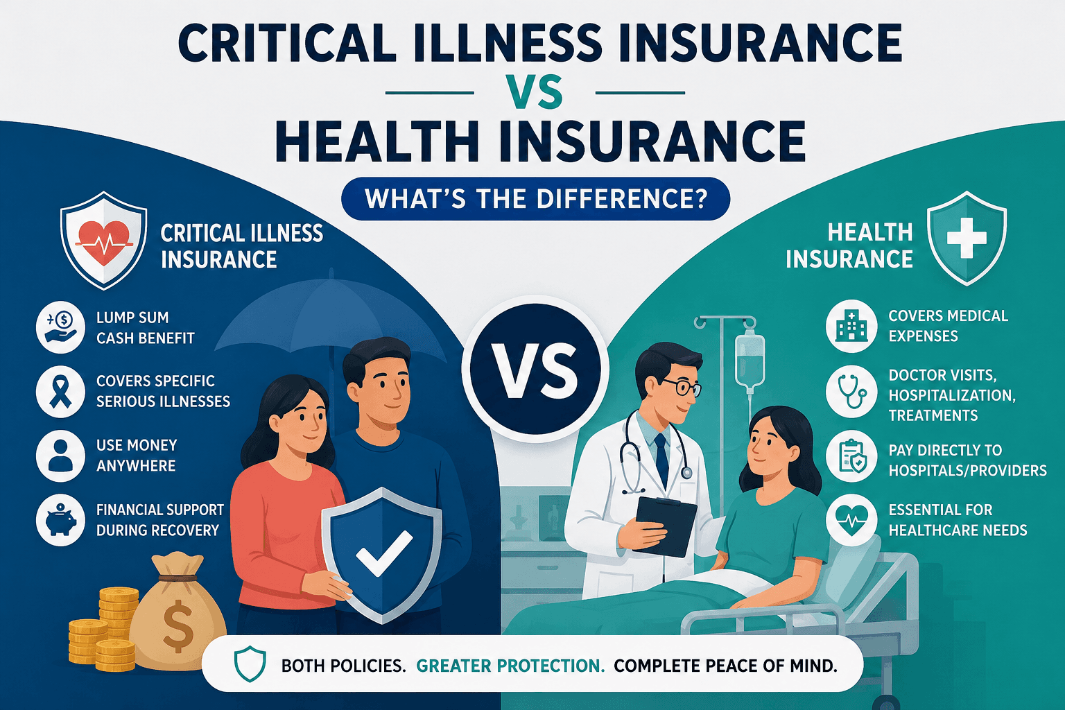 Critical Illness Insurance vs Health Insurance: What's the Difference? (2026 Guide)