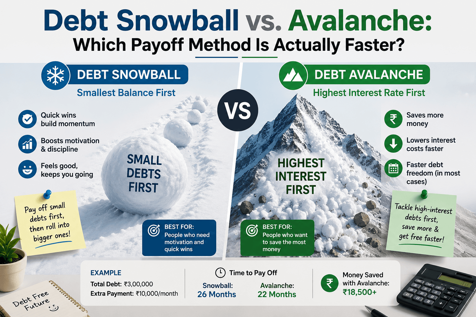 Debt Snowball vs. Avalanche: Which Payoff Method Is Actually Faster?