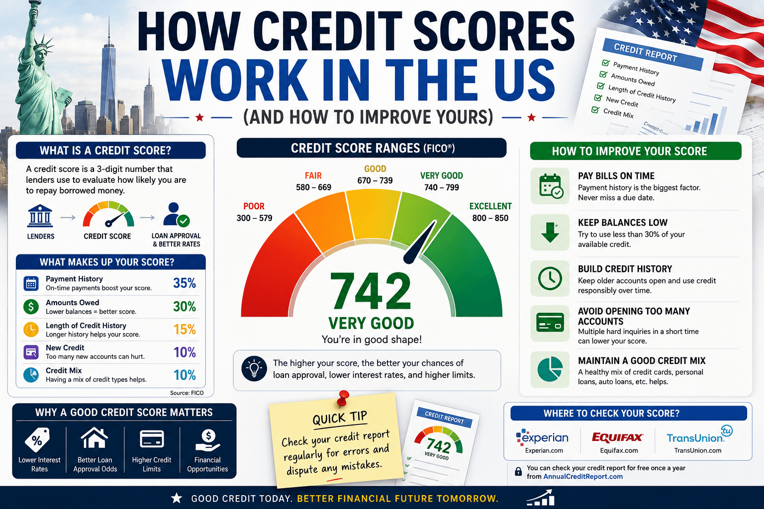 How Credit Scores Work in the US (and How to Improve Yours)