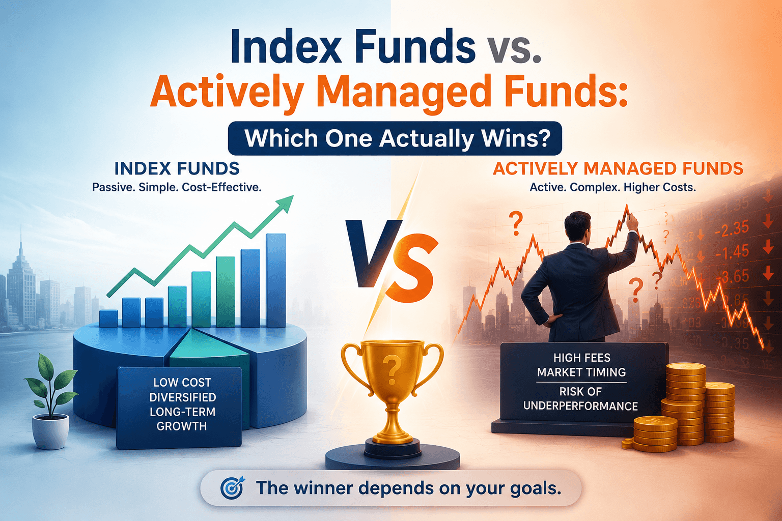 Index Funds vs. Actively Managed Funds: Which One Actually Wins?